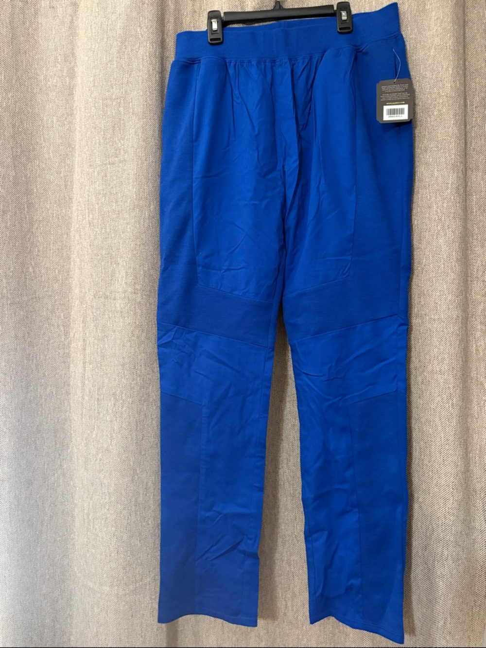 Jaanuu Straight Leg performance mixed material Scrub Pants in Royal Blue J95022